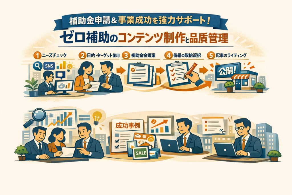 ゼロ補助のコンテンツ制作基準｜記事公開までの流れと品質管理